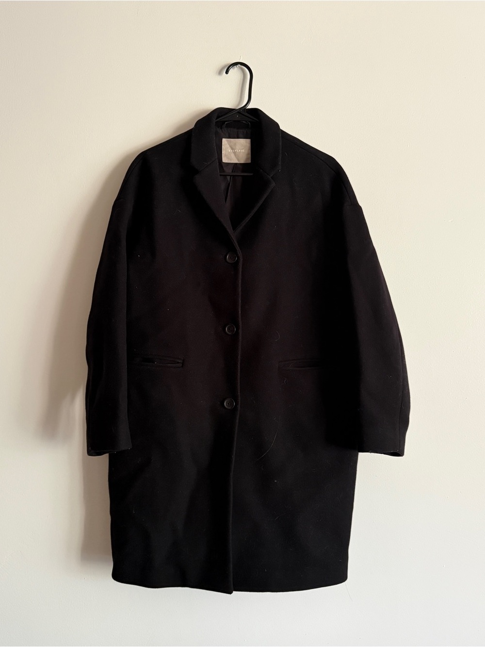 Everlane The Italian ReWool Cocoon Coat - Black - Size 4